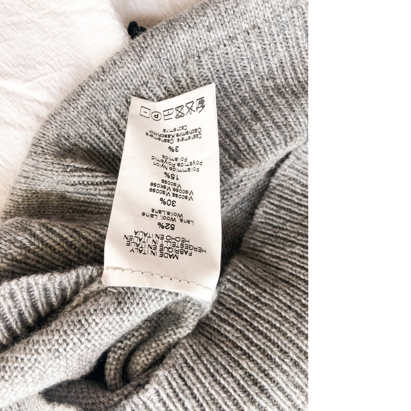 Brandy Melville Wool Grey Striped Pullover Sweater - Picture 4 of 5